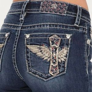 Miss Me Chloe Cosmic Angel Boot Jeans 28x34